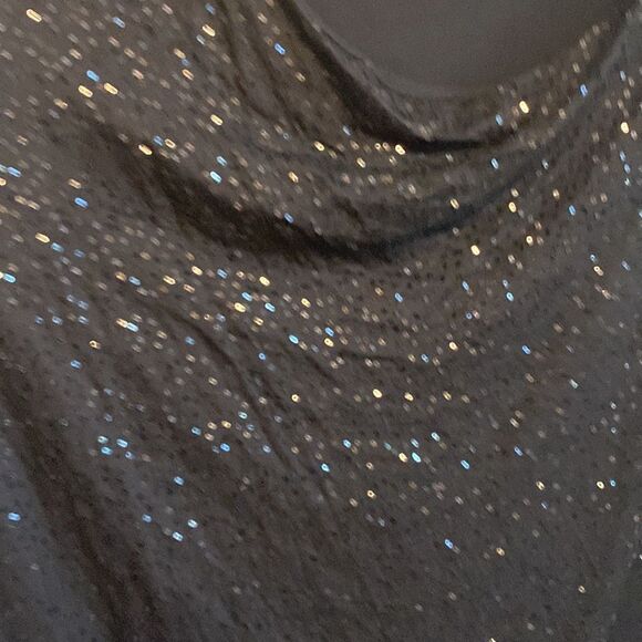 Charter Club- black sparkle blouse -size 1X - Picture 3 of 6